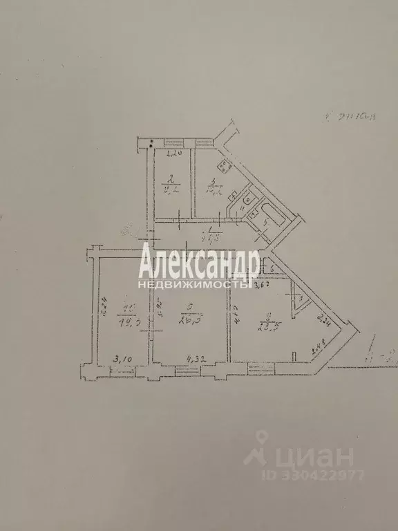 4-к кв. Ленинградская область, Выборг Железнодорожная ул., 9/15 (107.4 ... - Фото 2
