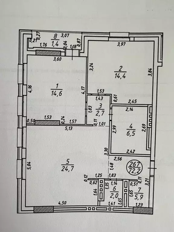 3-к кв. Башкортостан, Уфа ул. Рихарда Зорге, 67/2 (73.0 м) - Фото 0