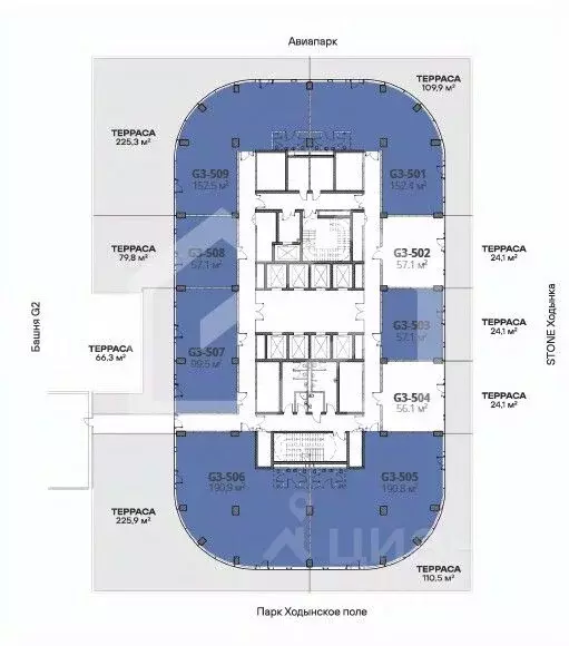 Помещение свободного назначения в Москва Ходынский бул., 20А/2 (424 м) - Фото 2