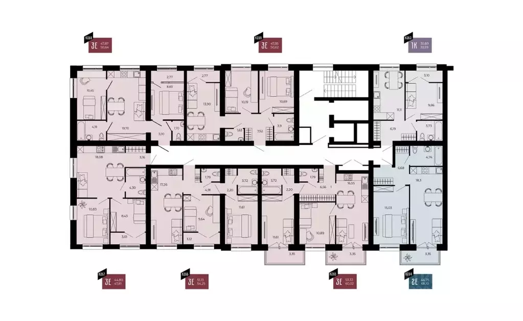 3-к кв. Пензенская область, Пенза ул. Тепличная, 55 (50.64 м) - Фото 2