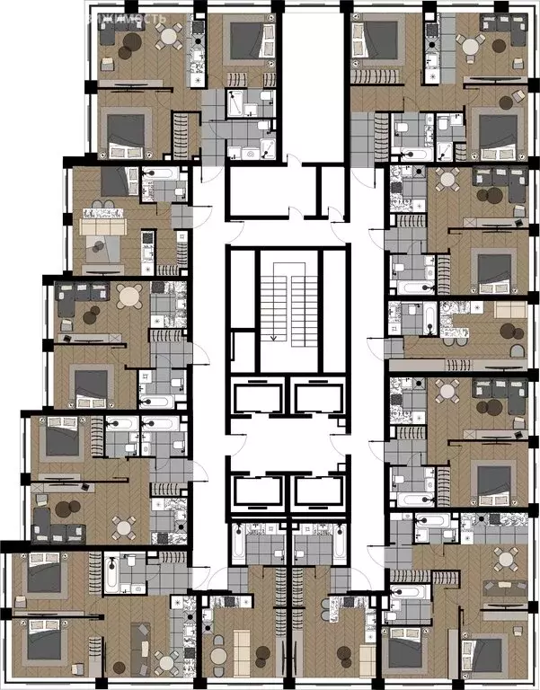 Квартира-студия: Москва, улица Берзарина, 37 (26.64 м) - Фото 1