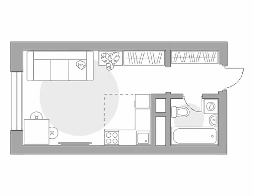Квартира-студия: Красногорск, жилой комплекс Ильинойс, к1 (24.4 м) - Фото 1