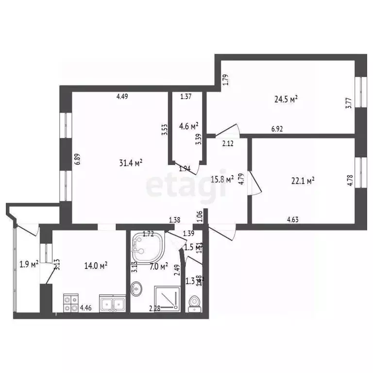 3-к кв. Забайкальский край, Чита ул. Богомягкова, 55 (122.2 м) - Фото 2