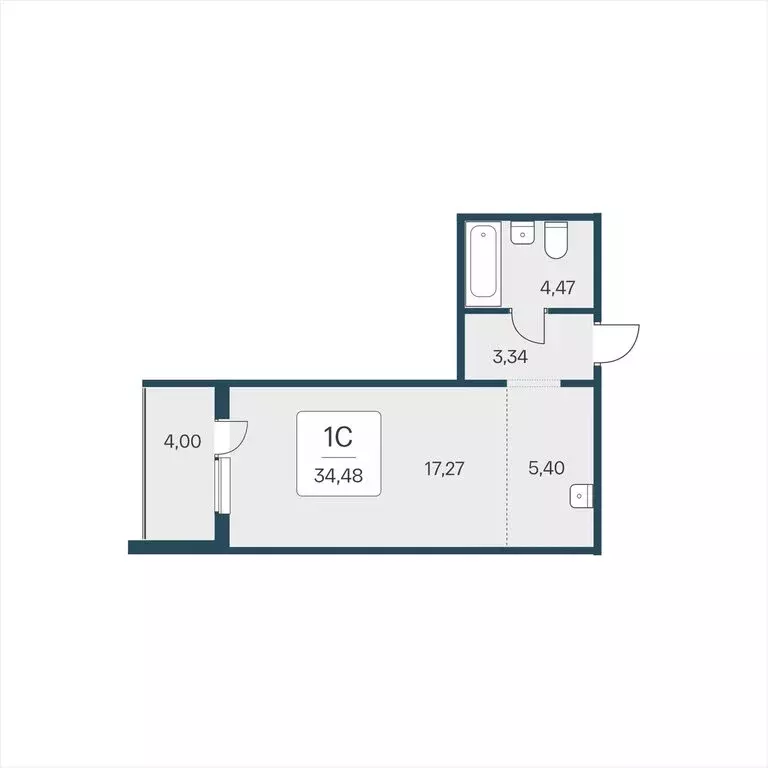 Квартира-студия: Новосибирск, Кедровая улица, 80/4 (34.48 м) - Фото 0