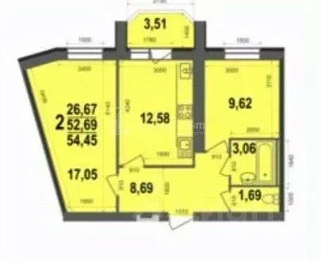 2-к кв. Владимирская область, Ковров ул. 9 Мая, 8 (54.45 м) - Фото 1