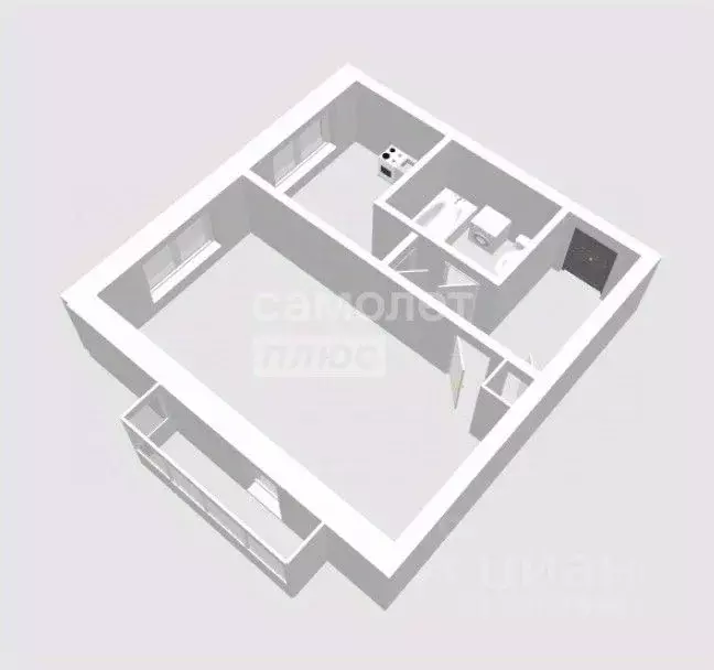 1-к кв. Пермский край, Краснокамский муниципальный округ, пос. Майский ... - Фото 2