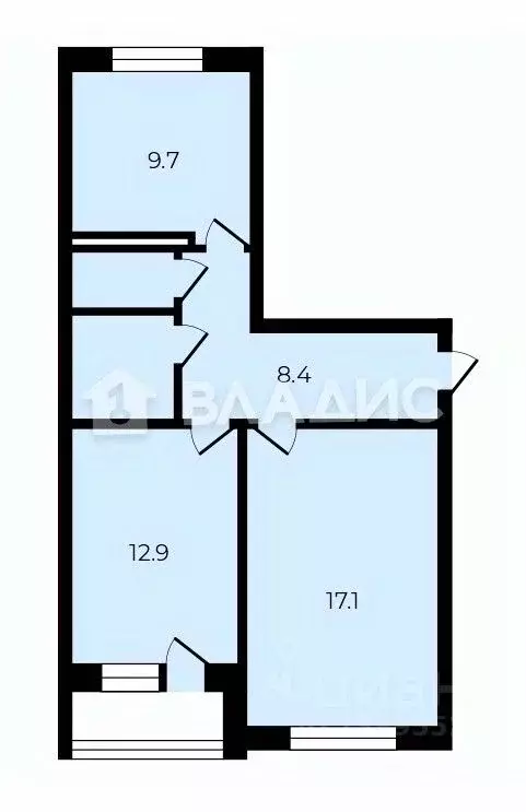 2-к кв. Липецкая область, Липецк ул. Героя России Эдуарда Белана, 12 ... - Фото 2
