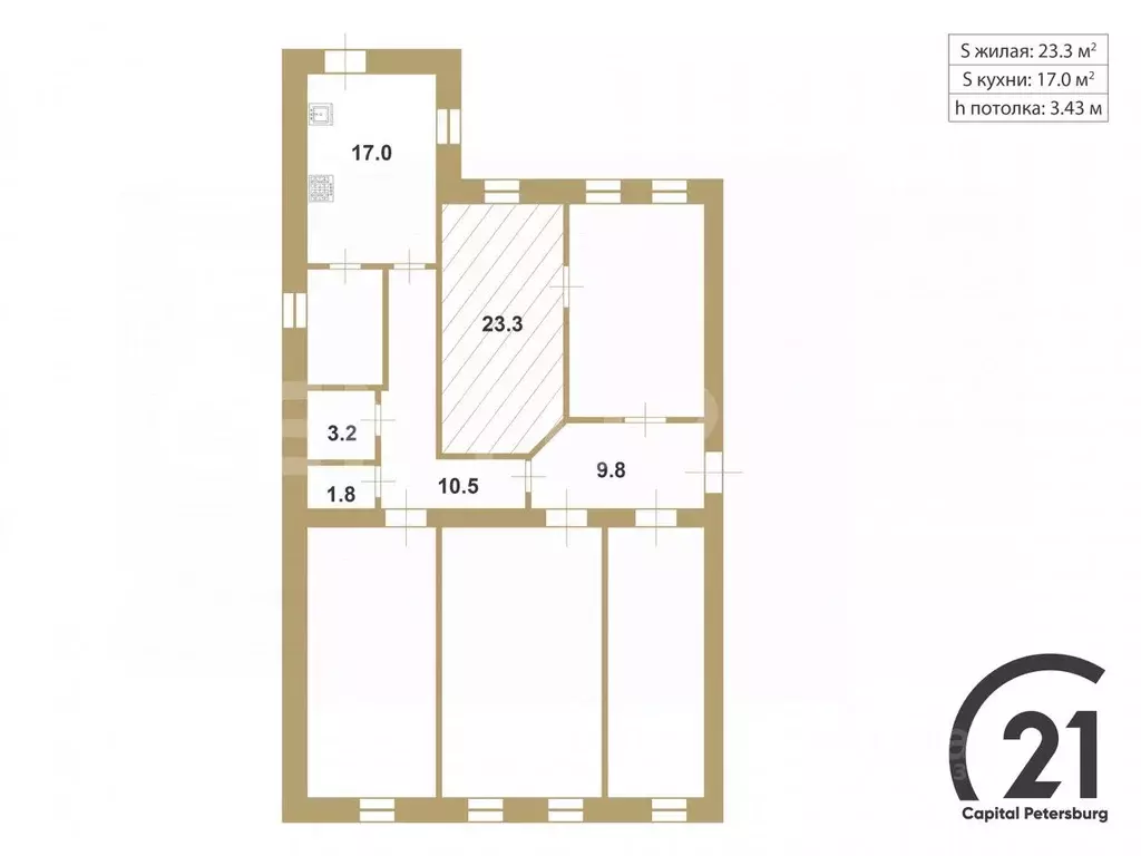 Комната Санкт-Петербург просп. Большой Петроградской стороны, 7/4 ... - Фото 2