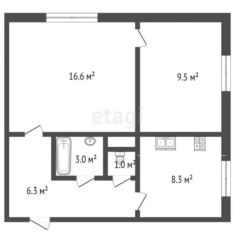 2-комнатная квартира: Ижевск, улица Ломоносова, 20 (45.2 м) - Фото 0