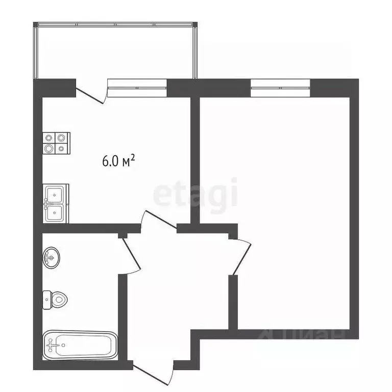 1-к кв. Ярославская область, Любим ул. Раевского, 17А (21.4 м) - Фото 2