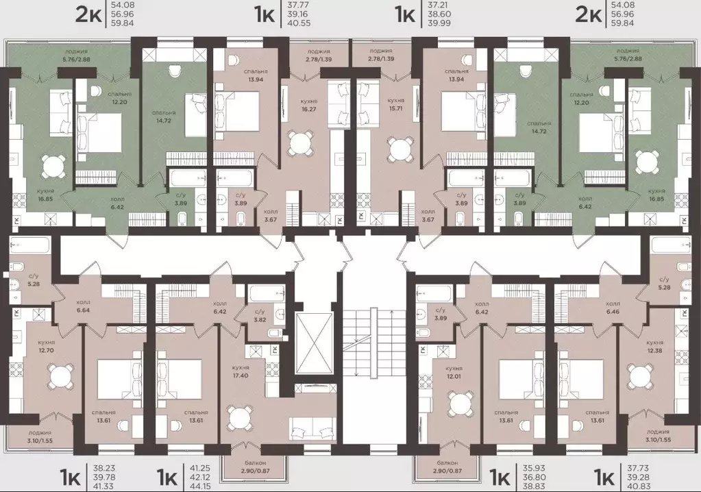 2-к кв. Калининградская область, Гурьевск  (56.96 м) - Фото 2