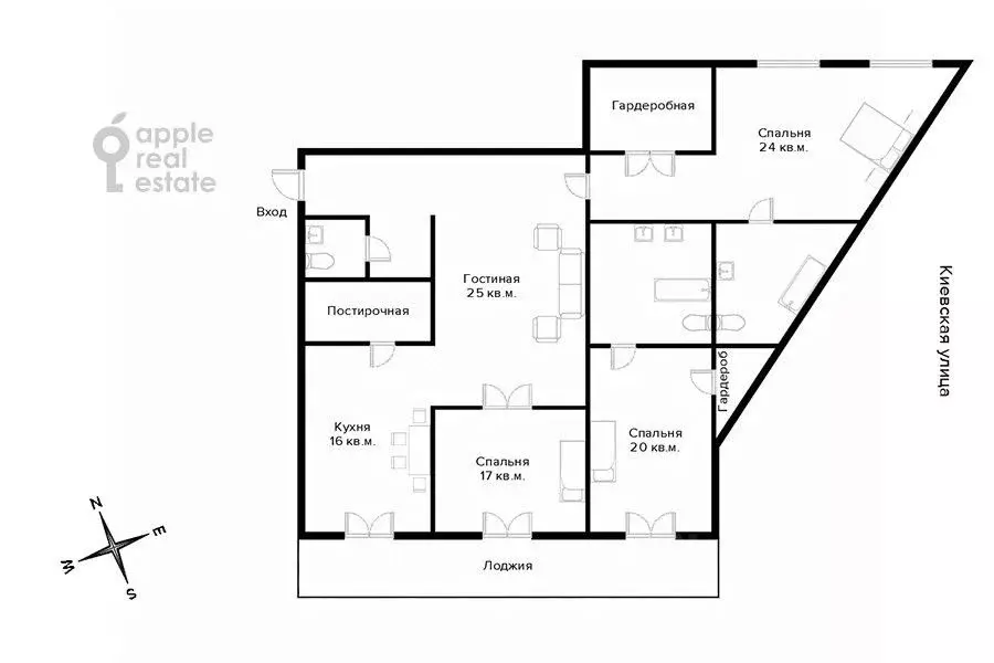 4-к кв. Москва Дохтуровский пер., 6 (164.0 м) - Фото 1