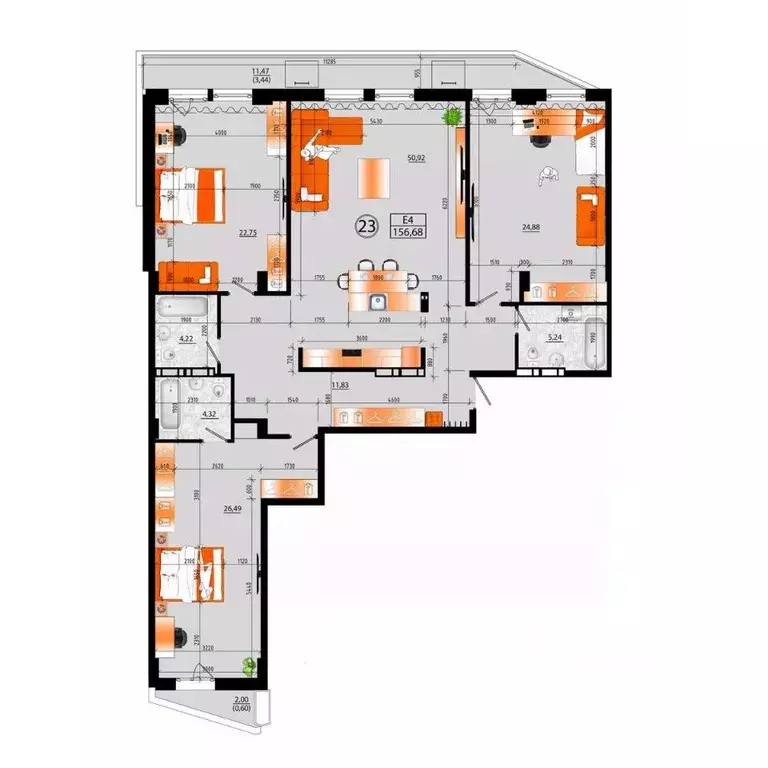 1-к кв. Приморский край, Владивосток ул. Капитана Шефнера (152.54 м) - Фото 2