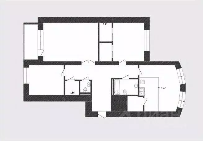 3-к кв. Тюменская область, Тюмень ул. Максима Горького, 90 (115.4 м) - Фото 2