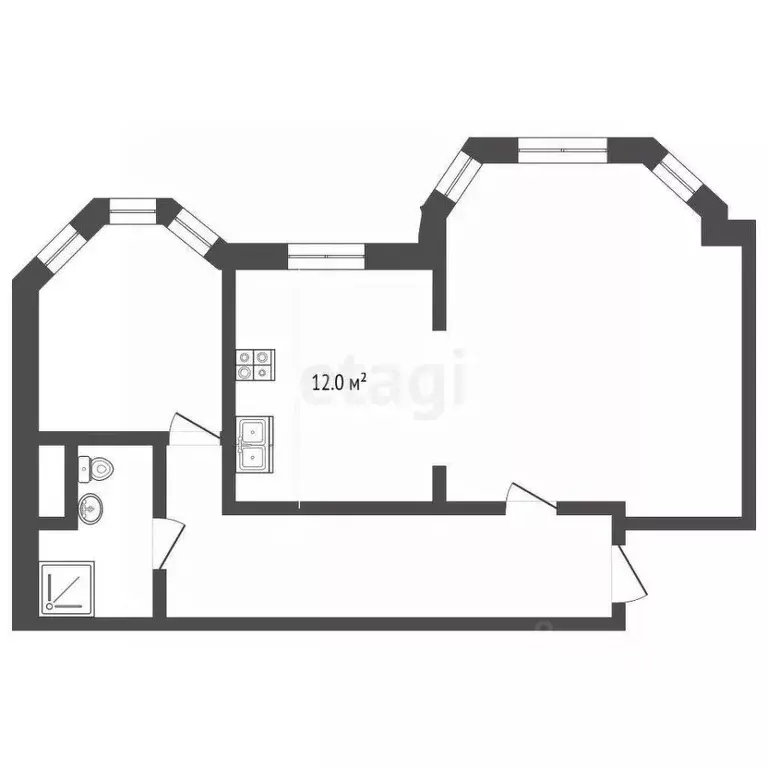 2-к кв. Ханты-Мансийский АО, Нягань 4-й мкр, 1 (72.0 м) - Фото 1