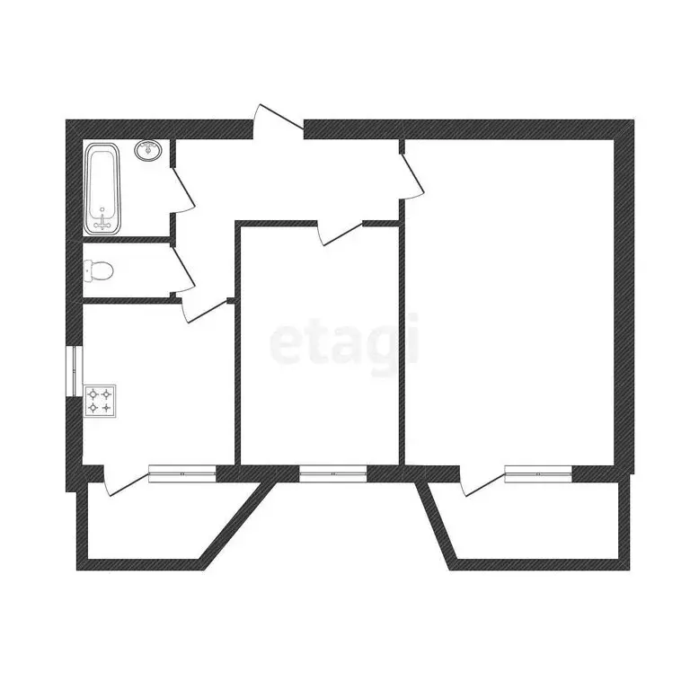 2-комнатная квартира: Белгород, улица Николая Чумичова, 70 (70 м) - Фото 1