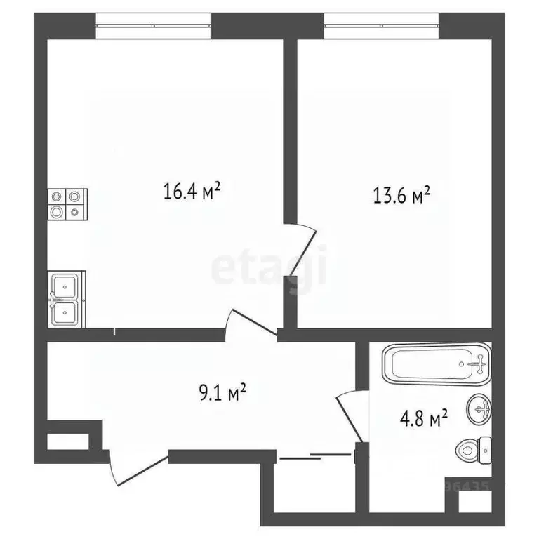 1-к кв. Москва ул. Саларьевская, 10к2 (43.0 м) - Фото 1