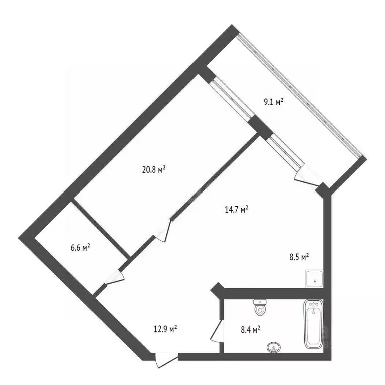 2-к кв. Красноярский край, Красноярск ул. Весны, 30 (71.0 м) - Фото 2