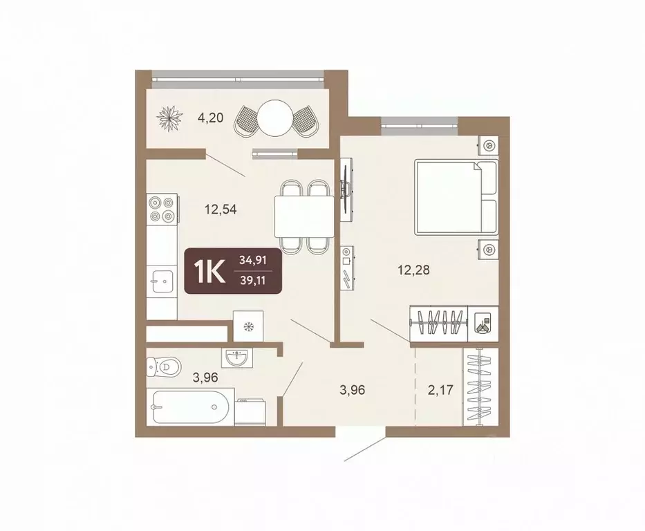 1-к кв. Тюменская область, Тобольск 15-й мкр, 25А (39.11 м) - Фото 0