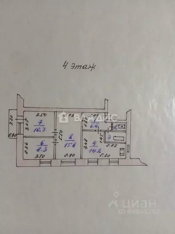 3-к кв. Ивановская область, Иваново Светлая ул., 8 (60.9 м) - Фото 2