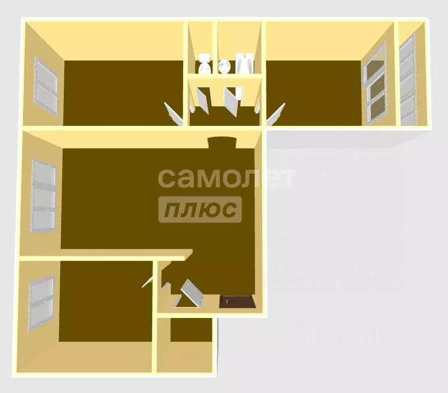 3-к кв. Приморский край, Владивосток Горийская ул., 1 (66.7 м) - Фото 2