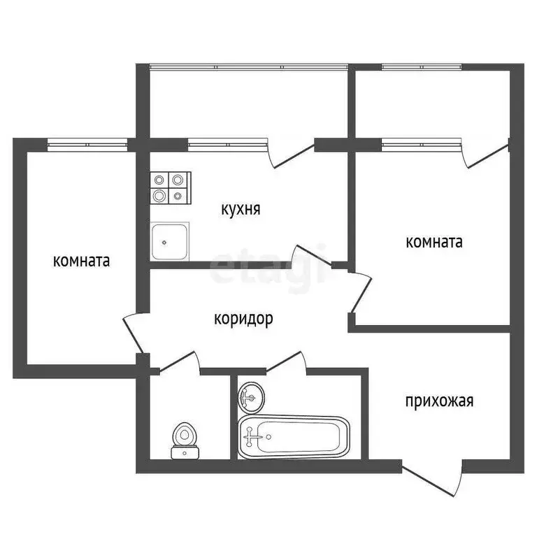 2-комнатная квартира: Воронеж, улица 9 Января, 262/2 (65 м) - Фото 0