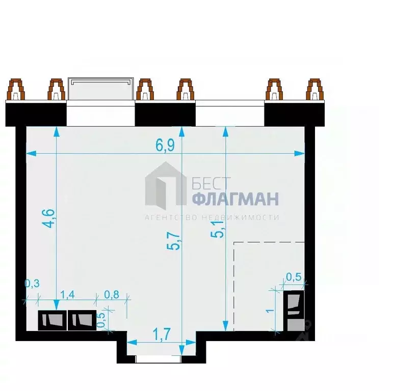 Помещение свободного назначения в Москва Выборгская ул., 18 (36 м) - Фото 2
