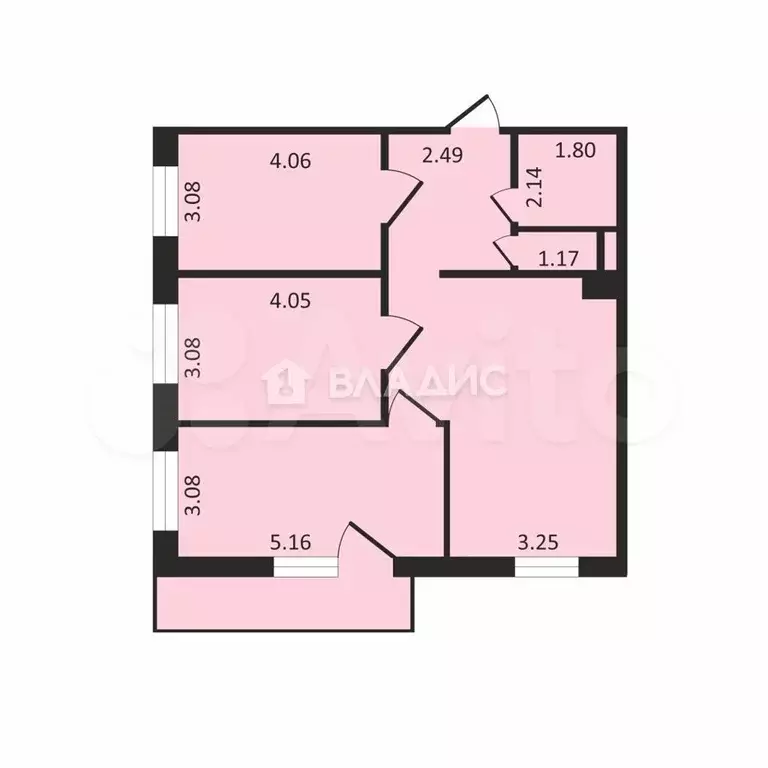 3-к. квартира, 84 м, 2/3 эт. - Фото 0