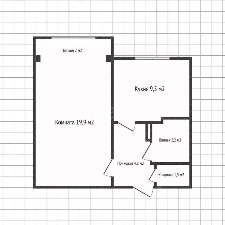 1-к кв. Адыгея, Майкоп ул. Жуковского, 47 (37.8 м) - Фото 2