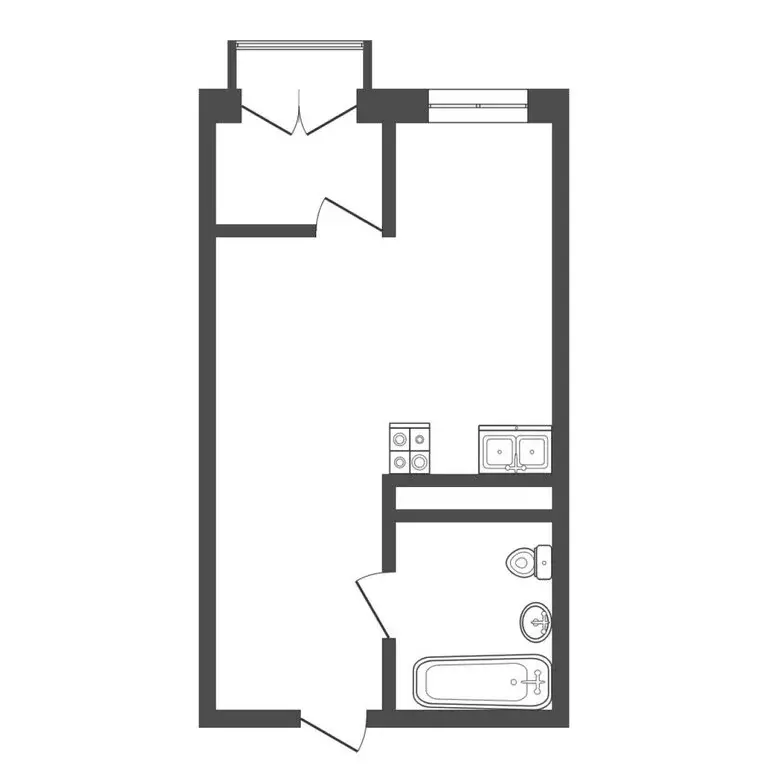 Квартира-студия: деревня Патрушева, улица Александра Пушкина, 14 (28 ... - Фото 1