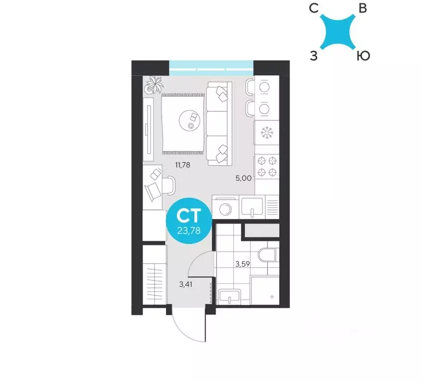Студия Свердловская область, Екатеринбург Академический мкр, 25-й ... - Фото 1