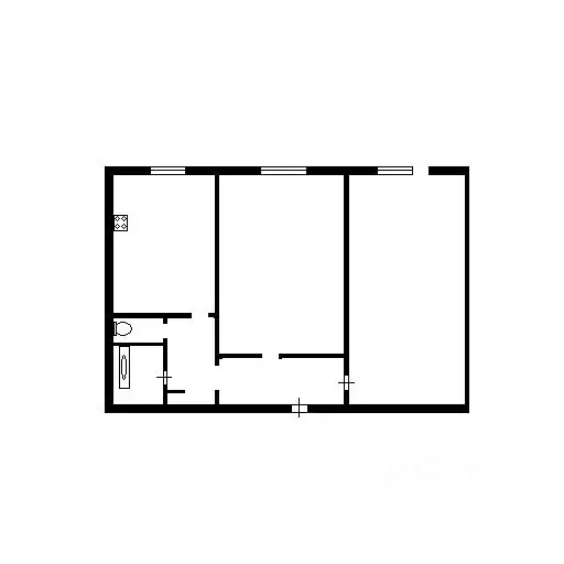 2-к кв. Самарская область, Сызрань просп. Гагарина, 8 (45.0 м) - Фото 2