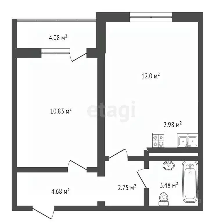 2-к кв. Оренбургская область, Оренбург ул. Рокоссовского, 3 (38.76 м) - Фото 2