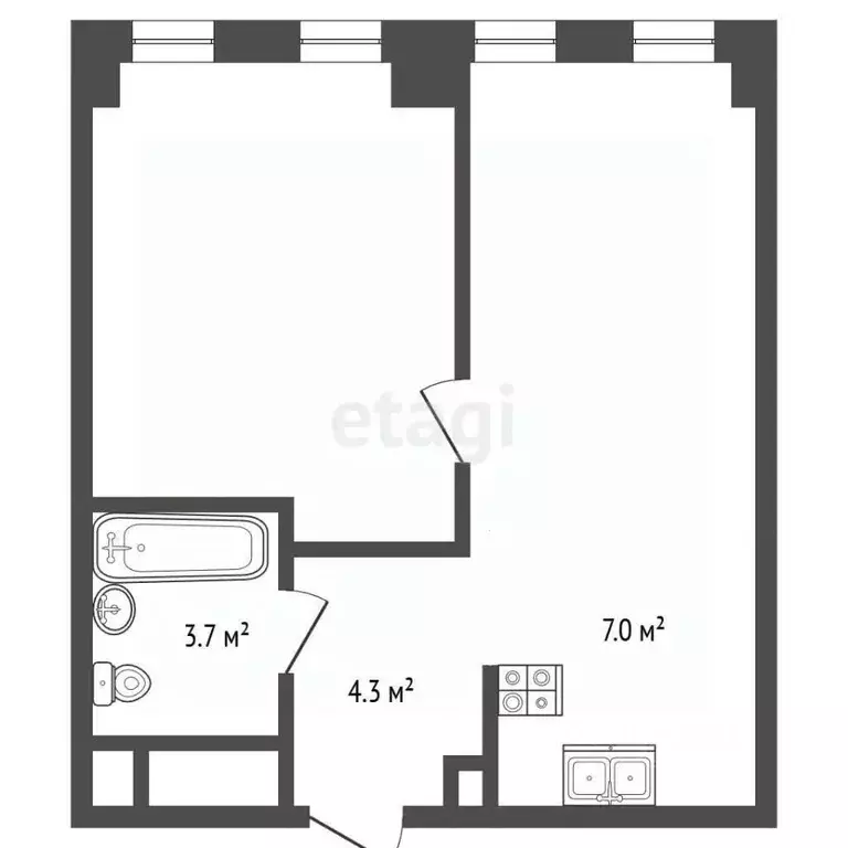 1-к кв. Москва Ильменский проезд, 12 (37.0 м) - Фото 2