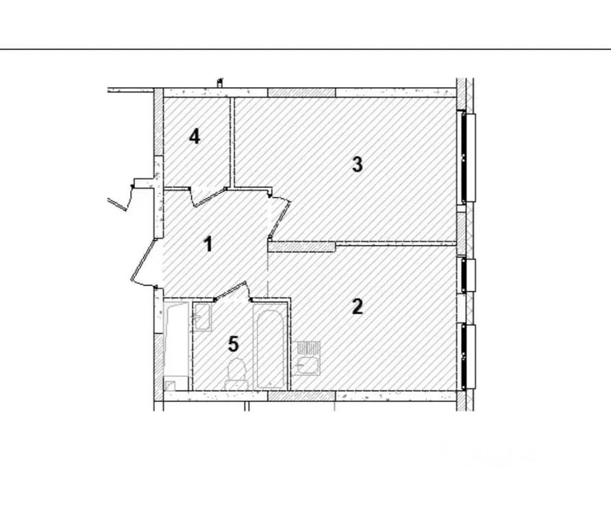 Квартира, 1 комната, 34.79 м - Фото 1