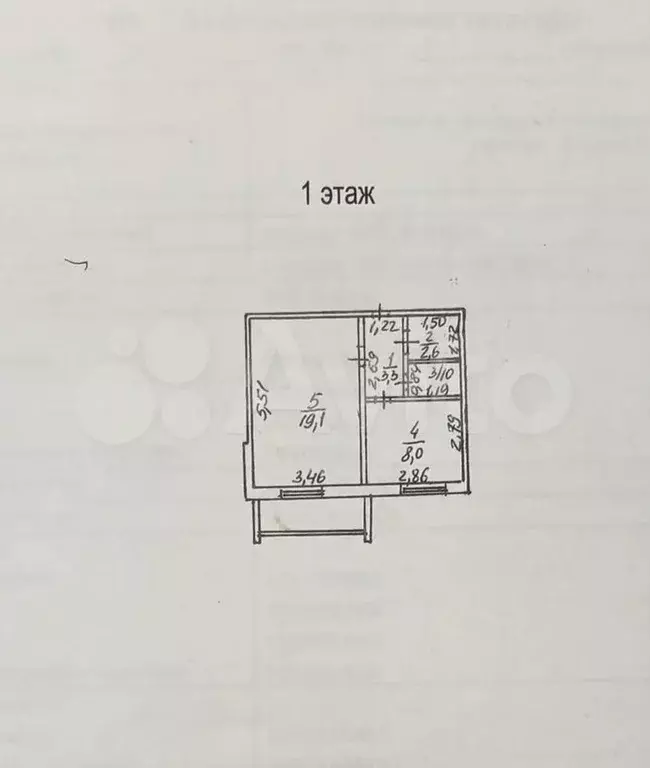 1-к. квартира, 34 м, 1/5 эт. - Фото 0