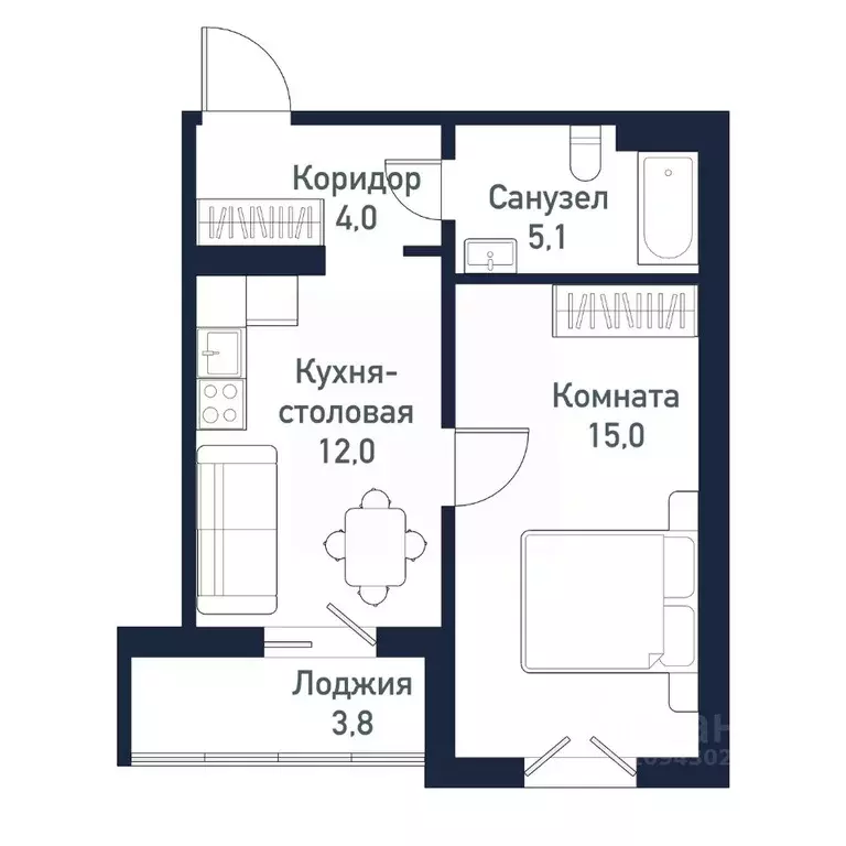 1-к кв. Челябинская область, Челябинский городской округ, пос. ... - Фото 0