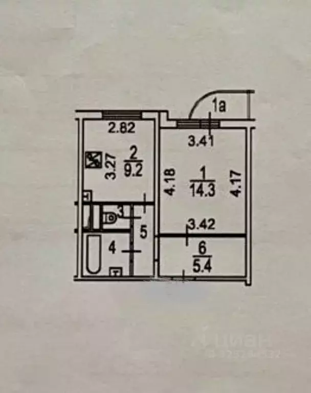 1-к кв. Москва Большая Марфинская ул., 1к1 (35.7 м) - Фото 1