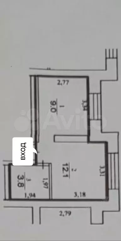 1-к. квартира, 24,9 м, 2/3 эт. - Фото 0