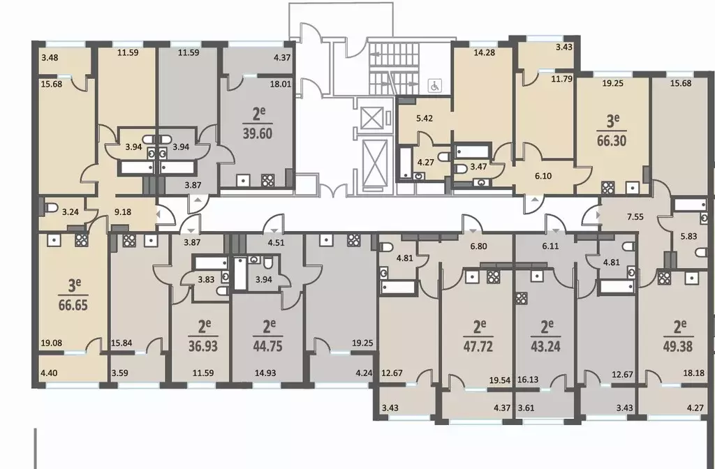 2-к кв. Воронежская область, Воронеж Краснознаменная ул., 72 (66.3 м) - Фото 2