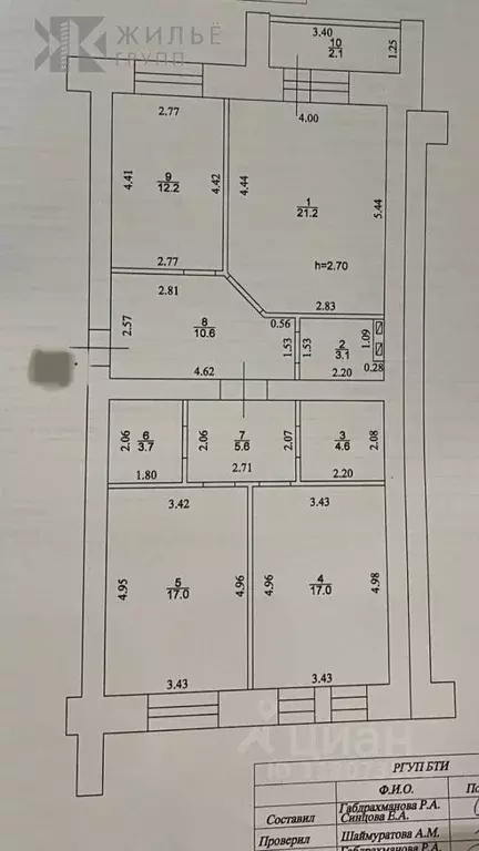 3-к кв. Татарстан, Казань ул. Натана Рахлина, 3 (95.1 м) - Фото 0