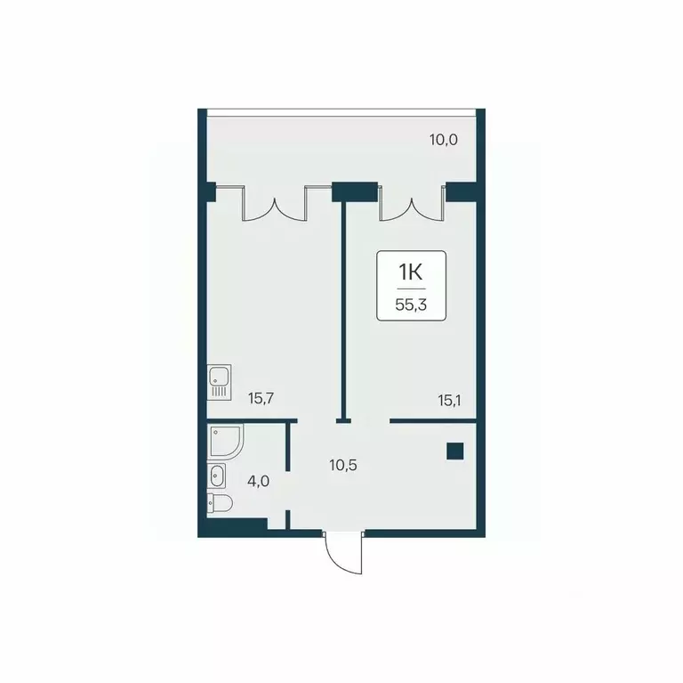 1-к кв. Крым, Алупка ш. Севастопольское, 6Ак3 (55.3 м) - Фото 1