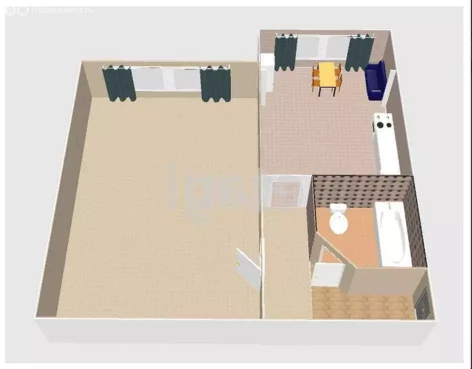 1-комнатная квартира: Южно-Сахалинск, Монетная улица, 6 (41.3 м) - Фото 1