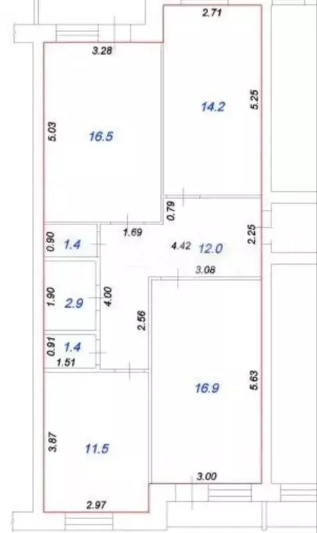 3-к кв. Тверская область, Тверь Ореховая ул., 2 (77.0 м) - Фото 2