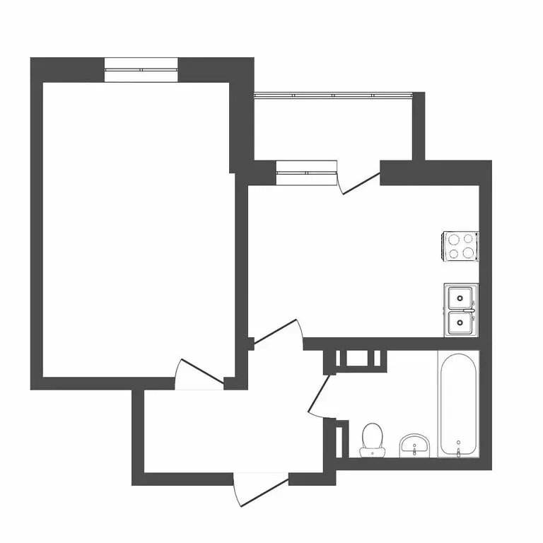 1-комнатная квартира: Тюмень, Широтная улица, 120к1 (47 м) - Фото 1