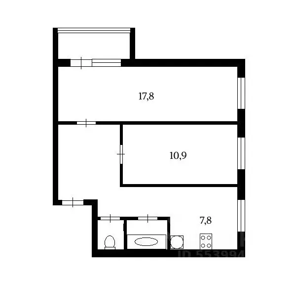 2-к кв. Кемеровская область, Юрга просп. Победы, 32Б (51.0 м) - Фото 1