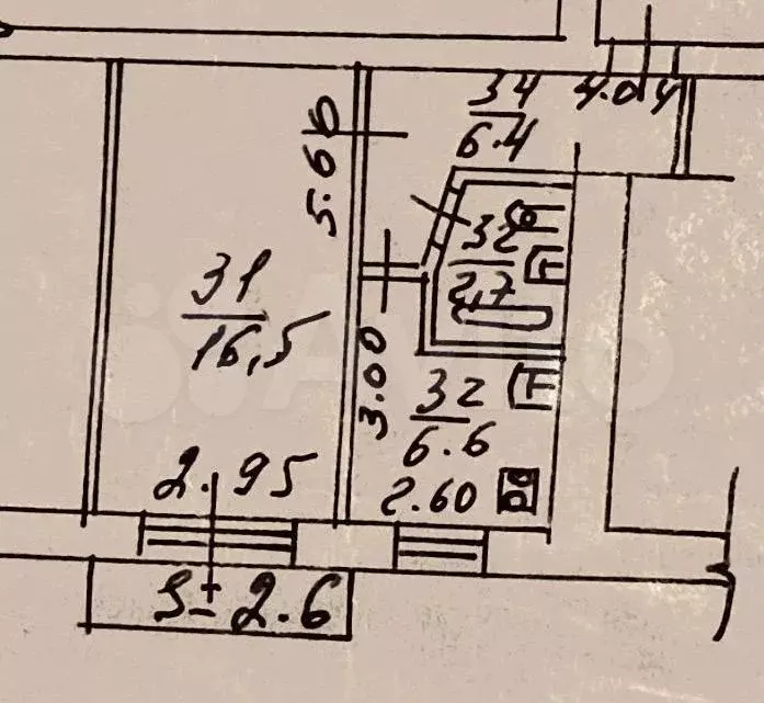 1-к. квартира, 31 м, 4/5 эт. - Фото 0