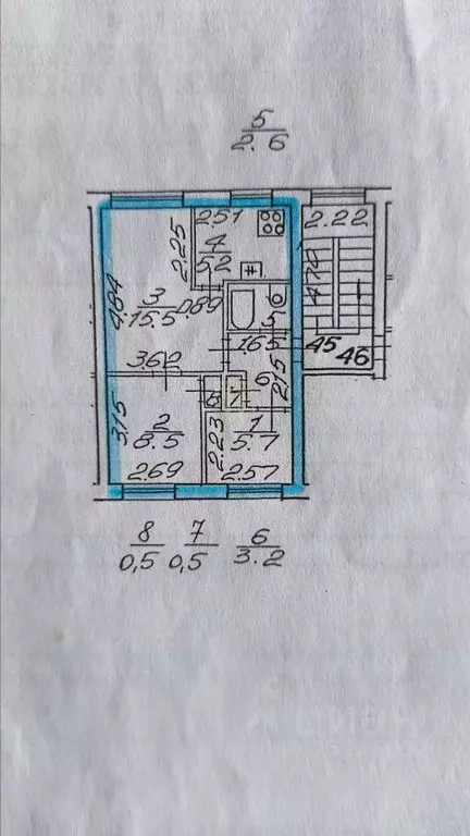 3-к кв. Санкт-Петербург бул. Новаторов, 56 (41.7 м) - Фото 2