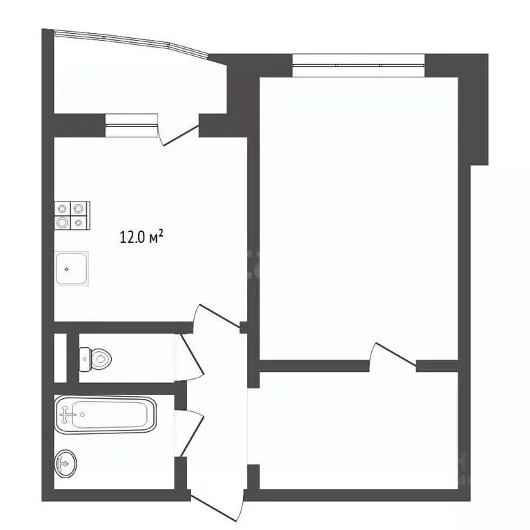 1-к кв. Тюменская область, Тюмень Широтная ул., 183 (43.7 м) - Фото 1