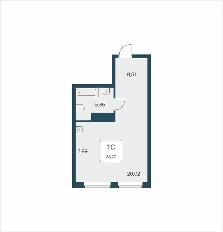 Квартира-студия: Новосибирск, Красный проспект, 180 (38.77 м) - Фото 0